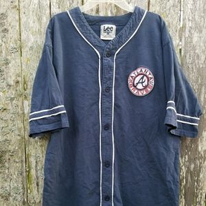 Vntg lee sport Atlanta Braves Baseball Jersey
